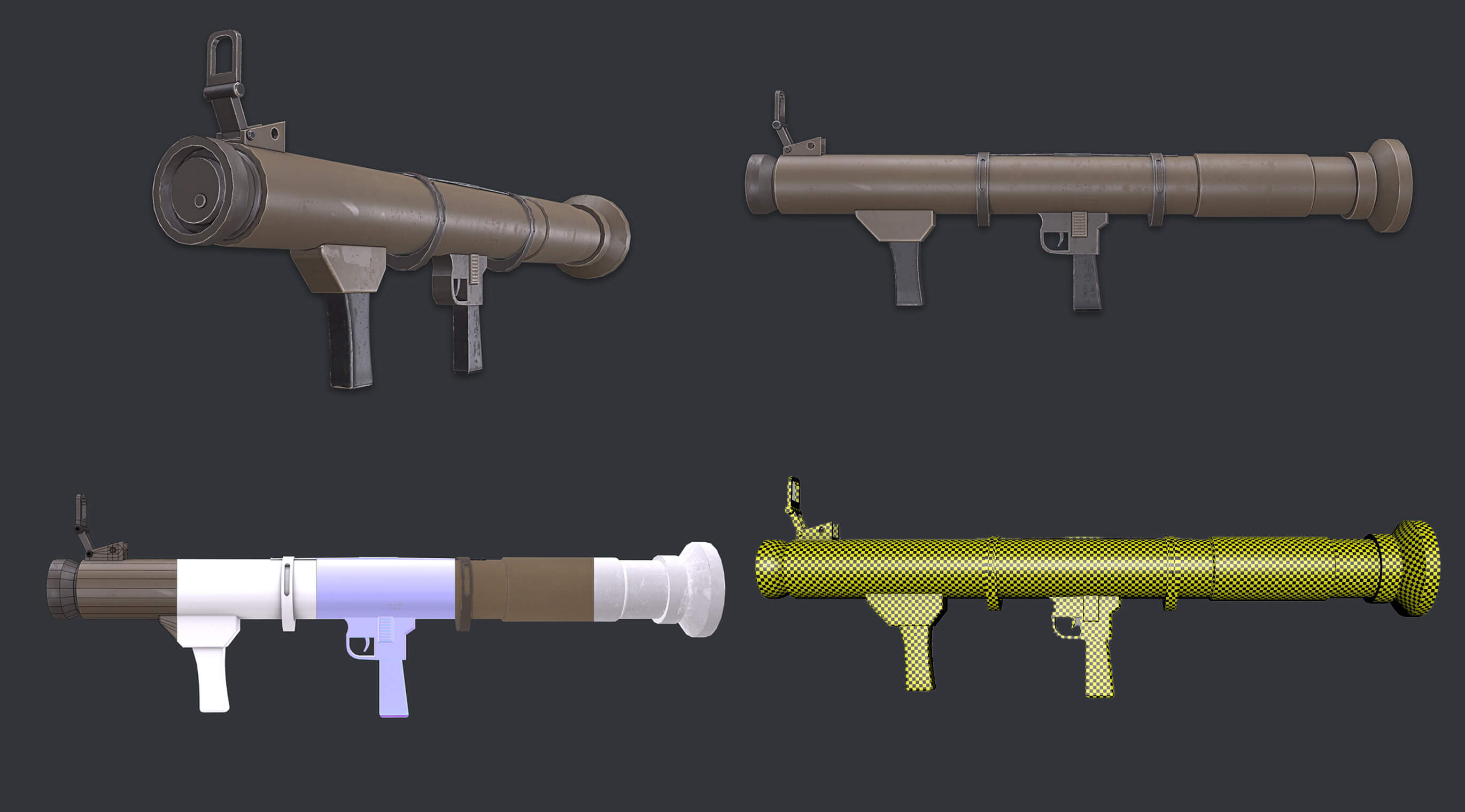 Rocket Launcher Pack 3D Model by netleon