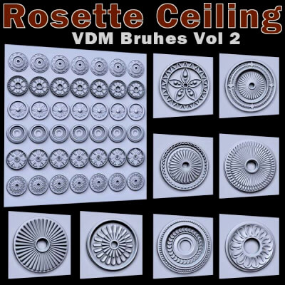 Rosette Ceiling VDM Brushes for Zbrush Vol 2