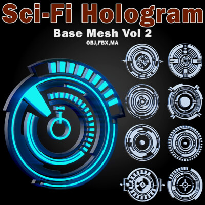 Sci-Fi Hologram Base Mesh Vol 2