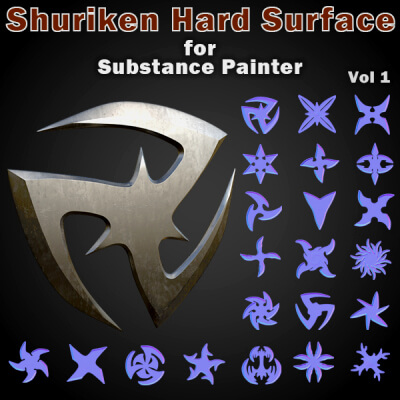 Shuriken Hard Surface for Substance Painter Vol 1