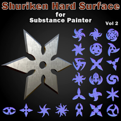 Shuriken Hard Surface for Substance Painter Vol 2