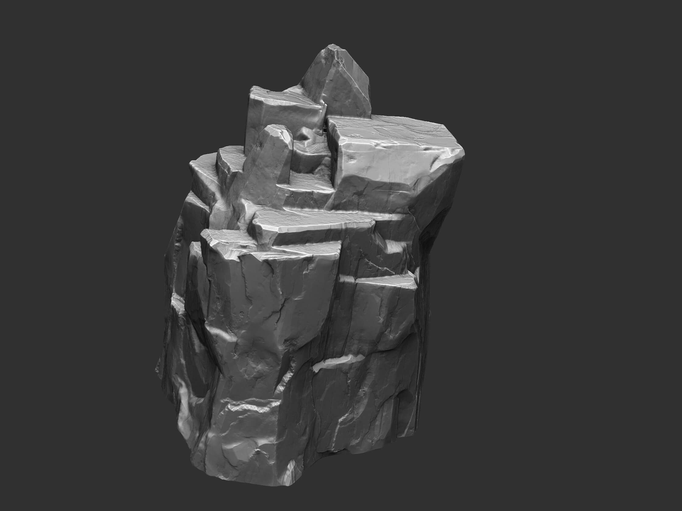 Stone Cliff 3D Model by netleon