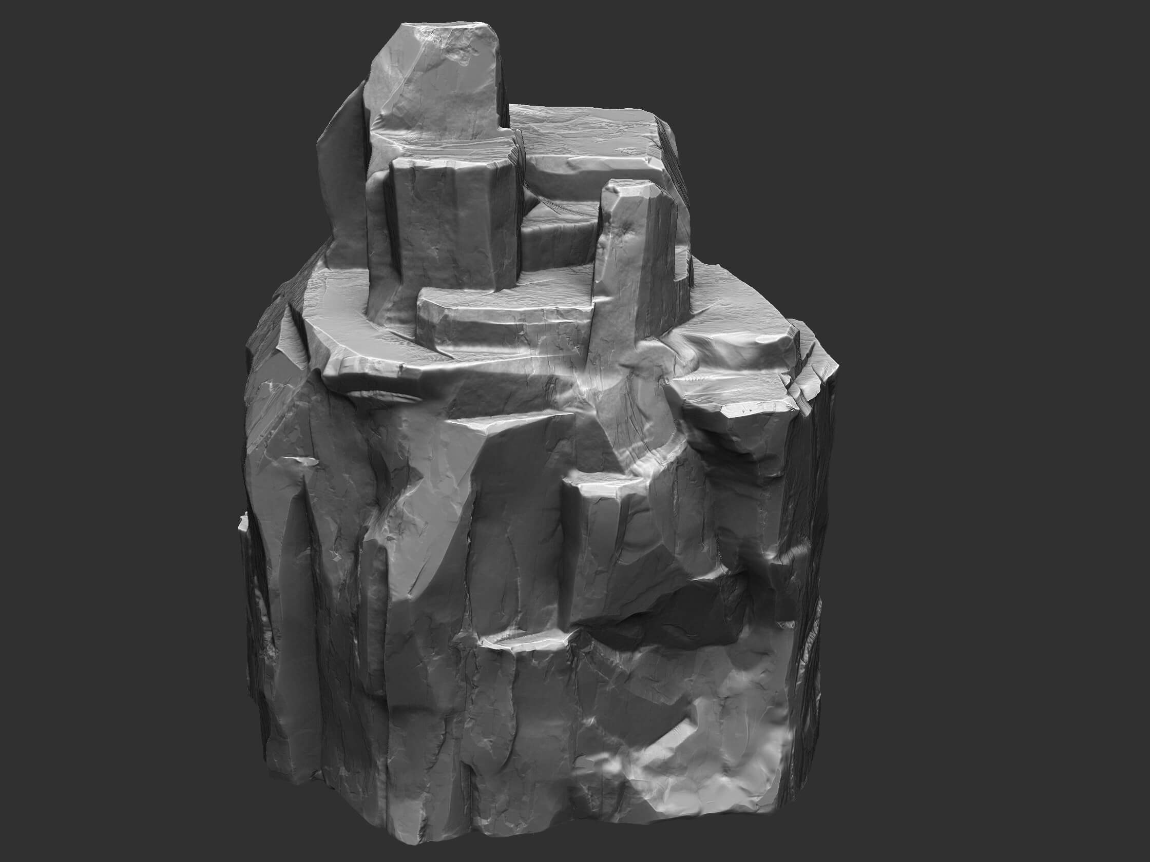 Stone Cliff 3D Model by netleon
