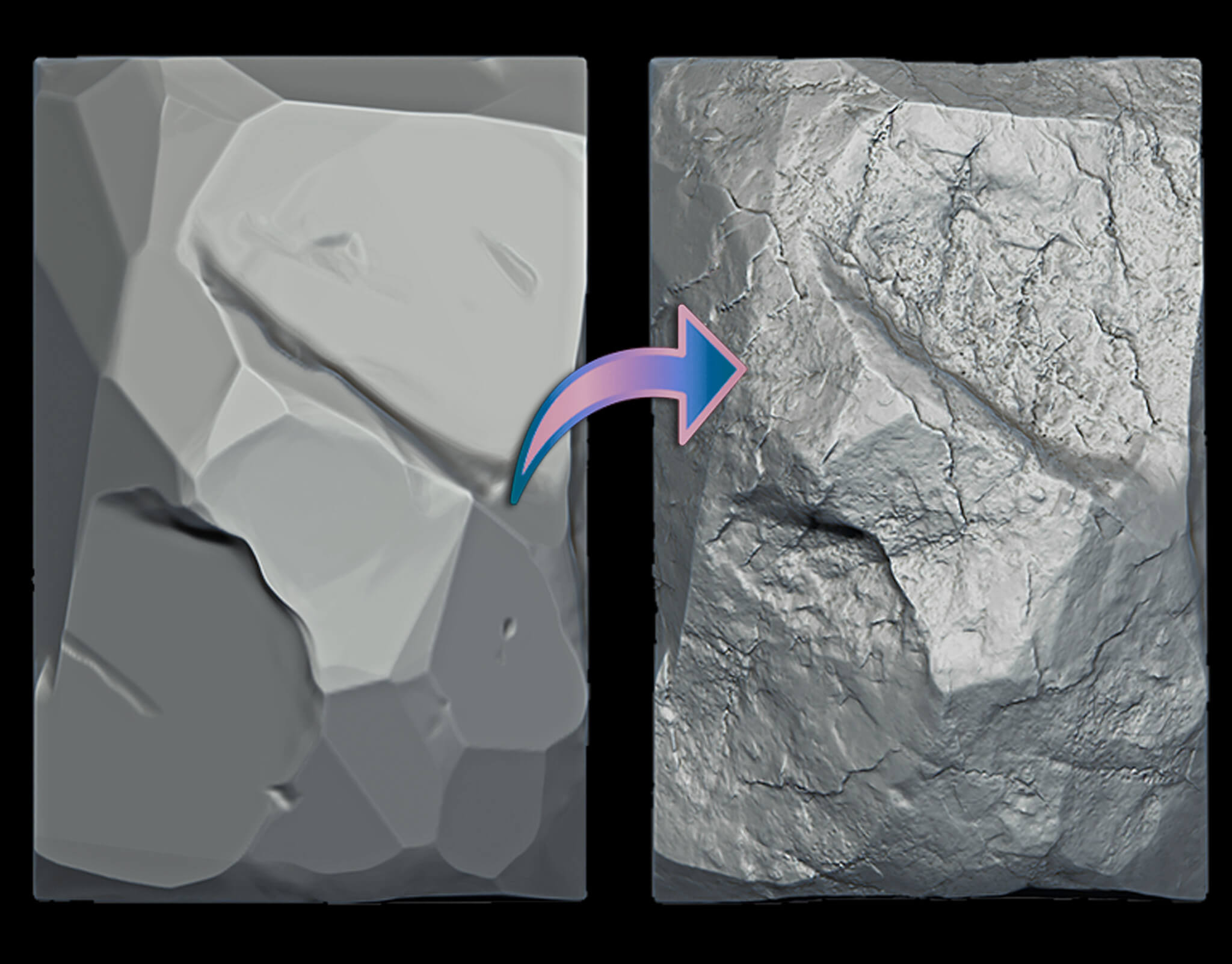 Stone Detail Brushes Zbrush Brush or Tool by netleon