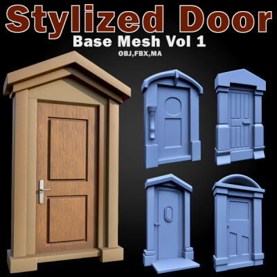 Stylized Door Base Mesh Vol 1