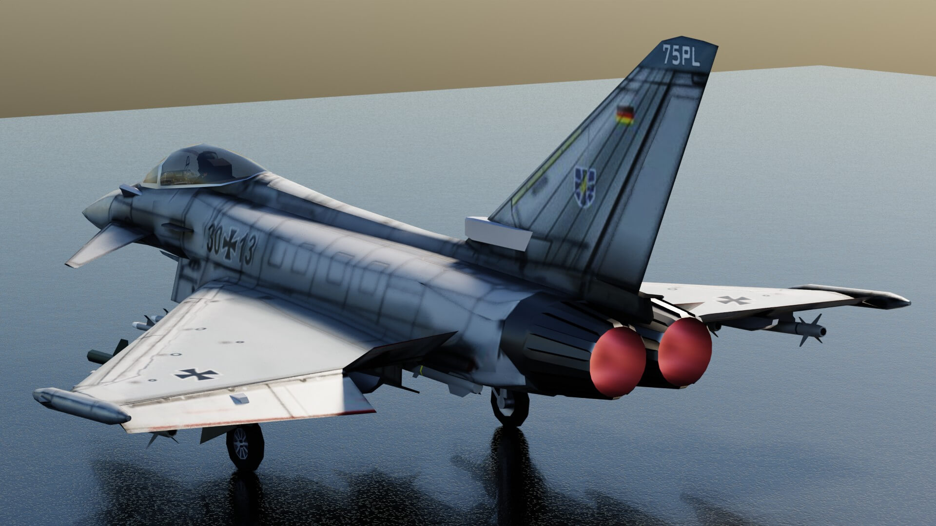 Eurofighter Typhoon Ef-2000 3D Model by NETRUNNER_pl