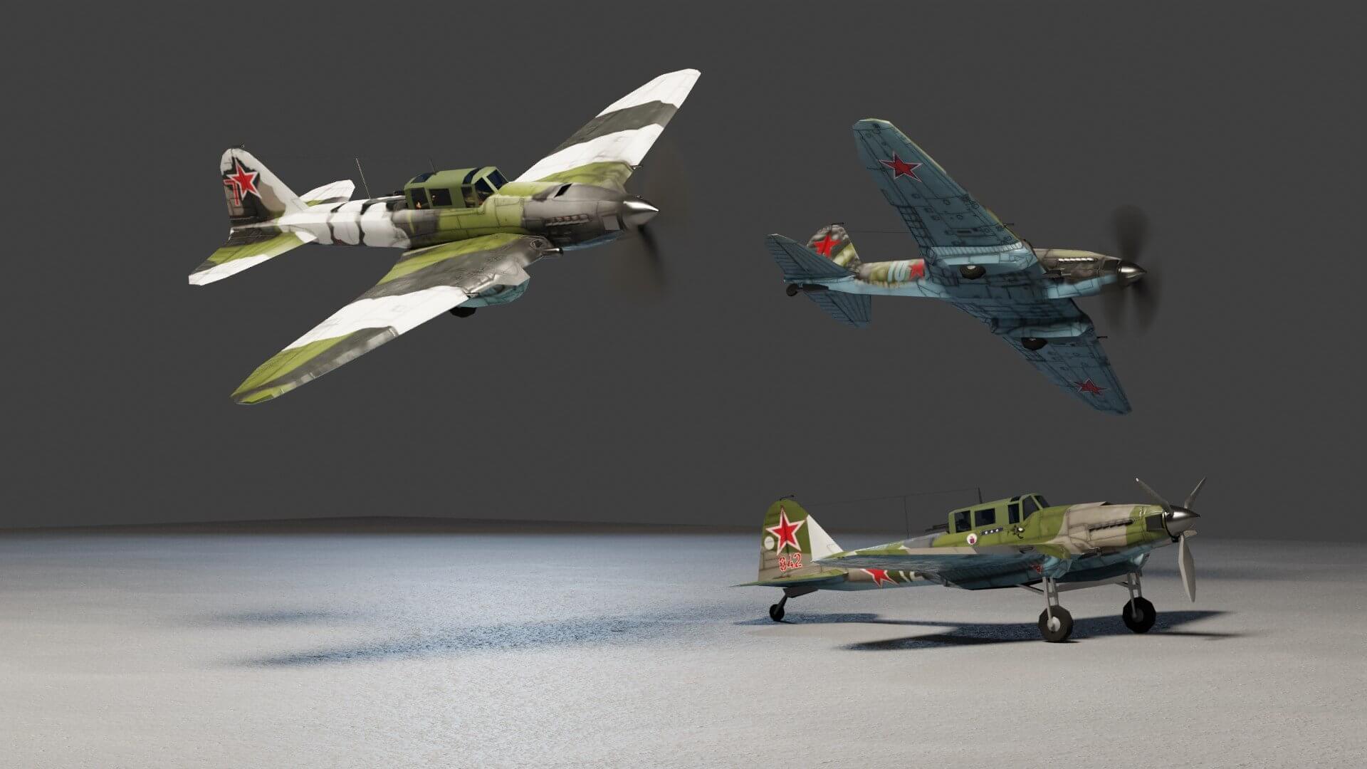 IL-2 Sturmovik WW2 Attack Plane 3D Model by NETRUNNER_pl