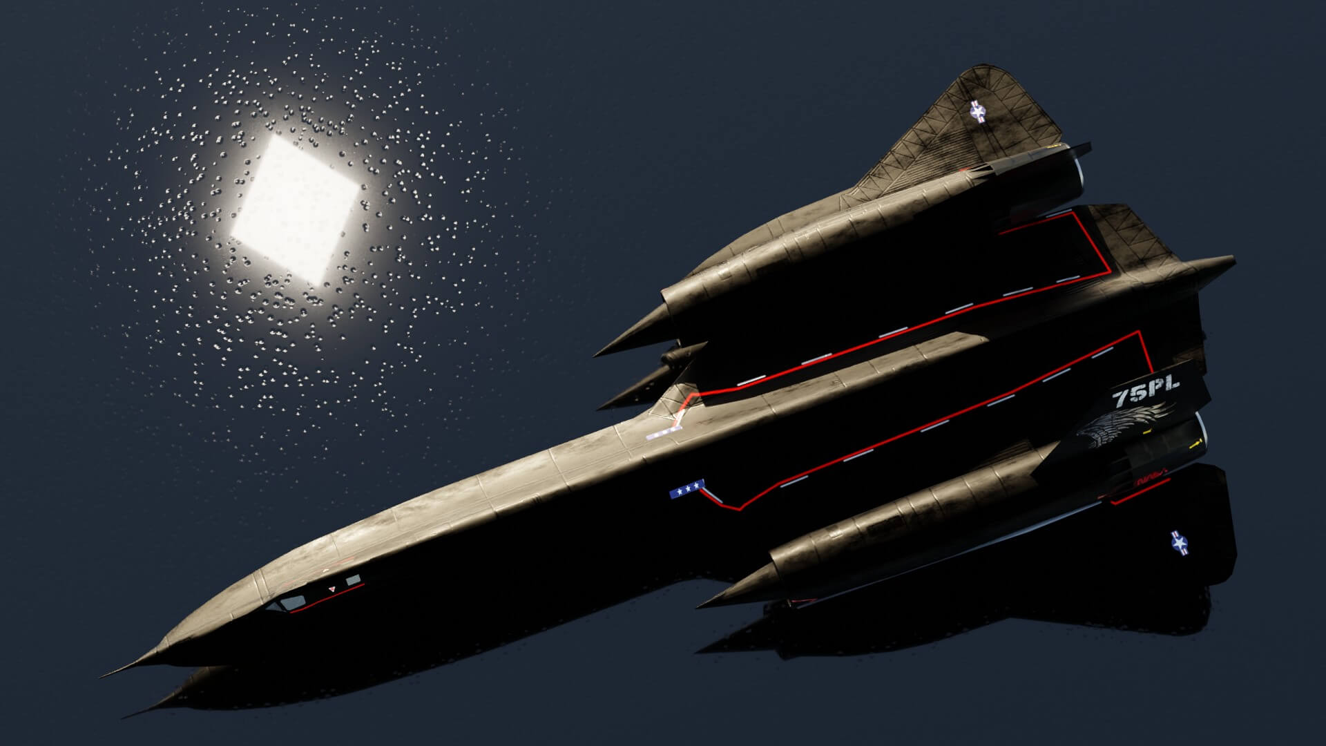 Lockheed SR-71 Blackbird Military Jet 3D Model by NETRUNNER_pl