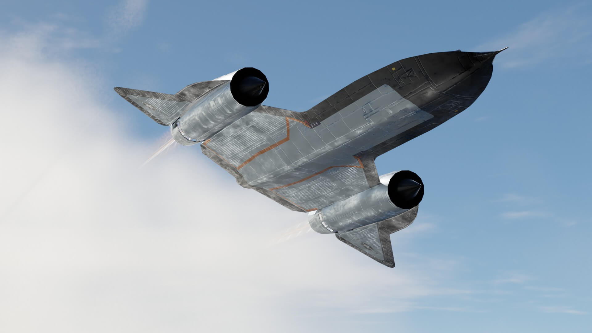 Lockheed SR-71 Blackbird Military Jet 3D Model by NETRUNNER_pl