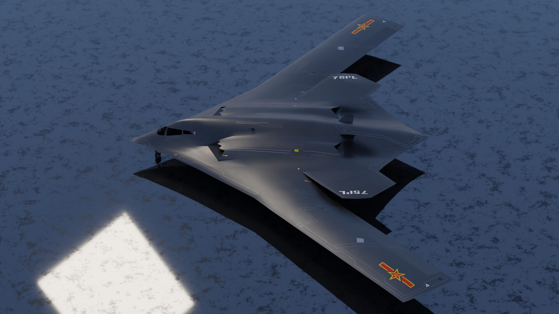 Xian H-20 Stealth Bomber 3D Model by NETRUNNER_pl