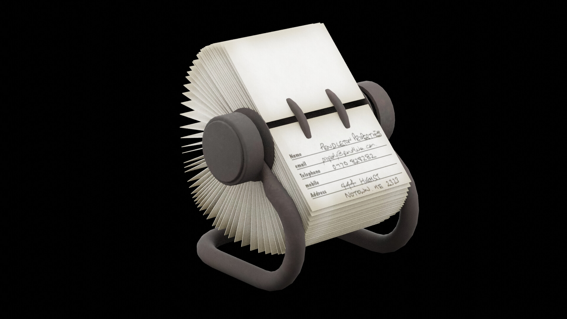 Notes Rolodex - 3D Model by Neuroforge3D