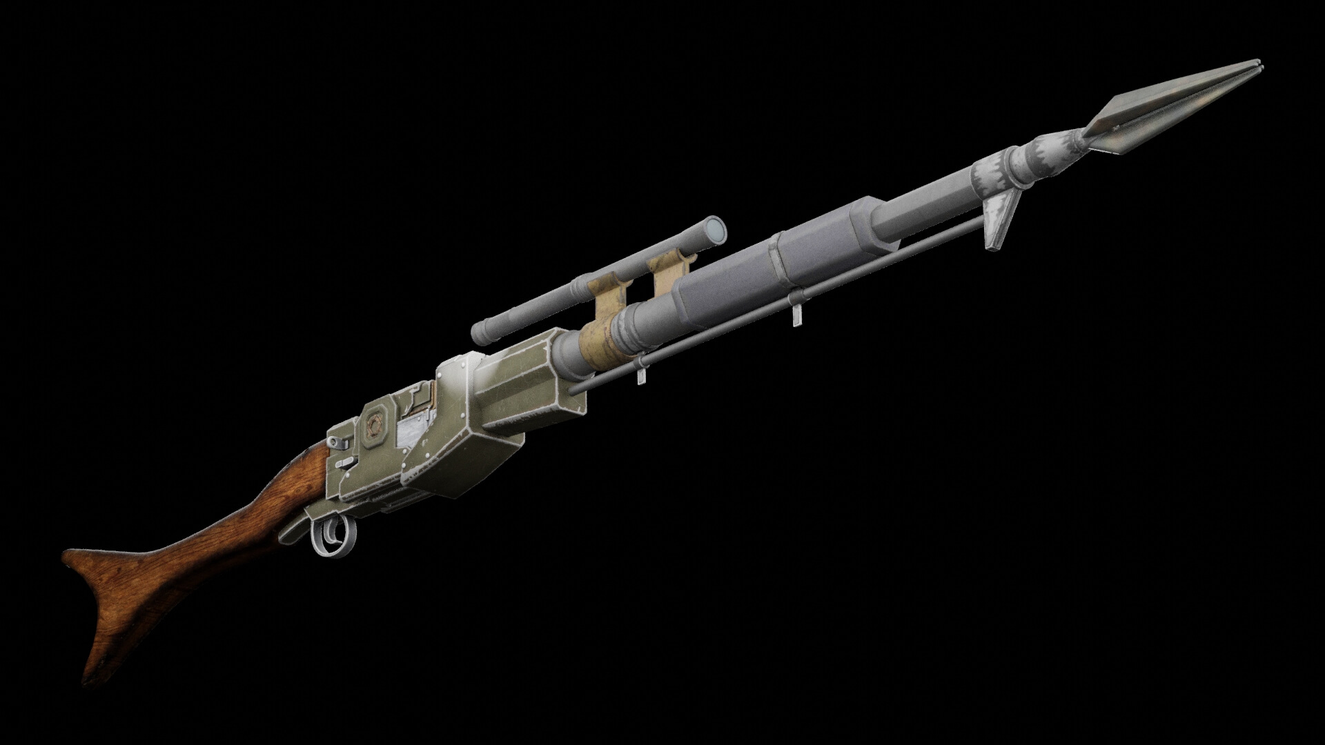 Sci-Fi Laser Rifle 3D Model by Neuroforge3D