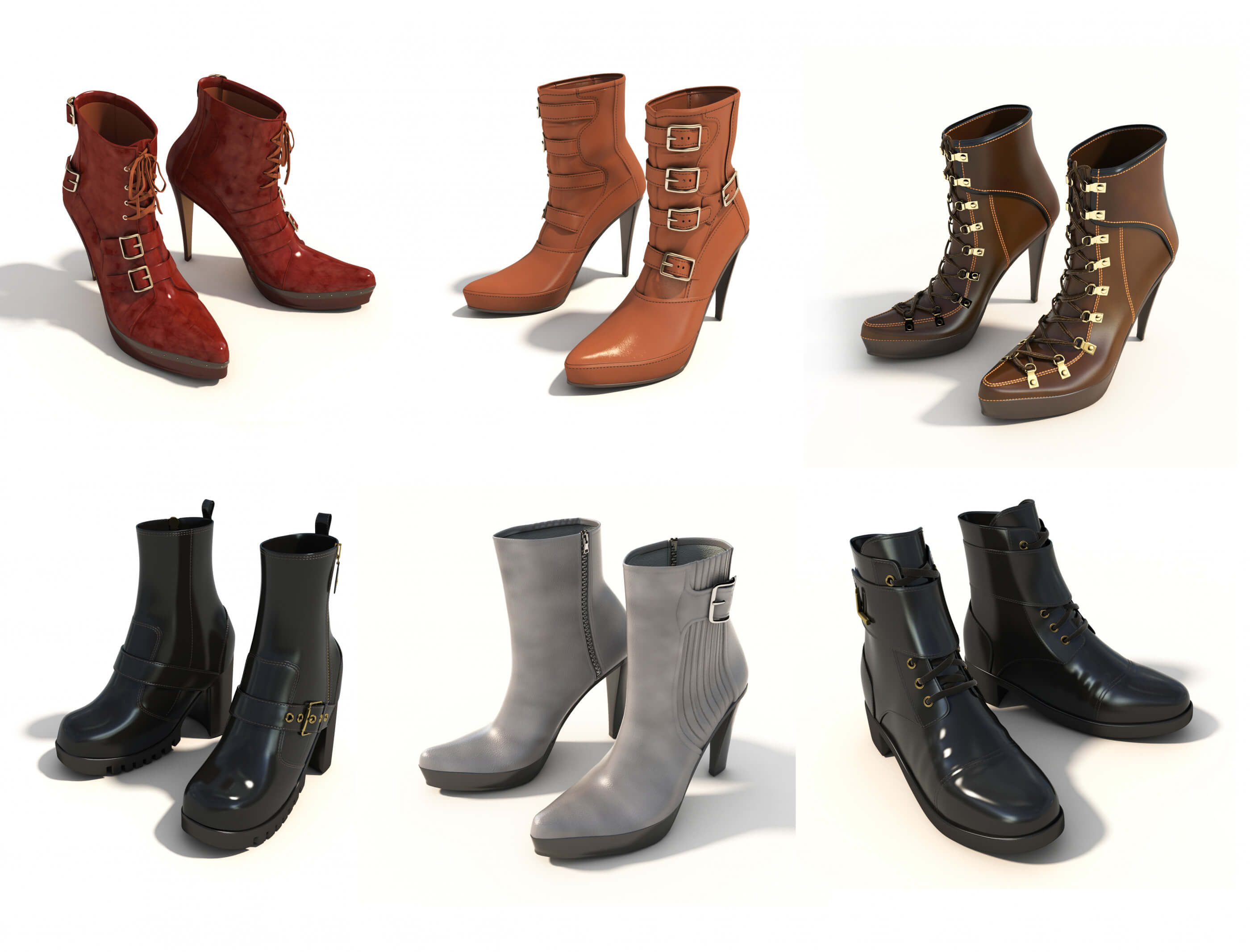 Boots Collection - 3D Model by nhattuankts