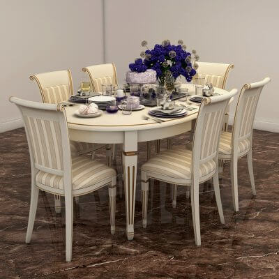 Carved Tables and Chairs European Style 2