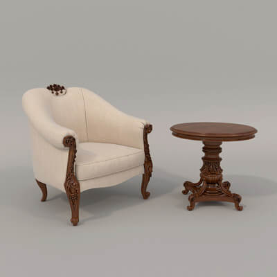 Classic Coffee Table and Armchairs 9