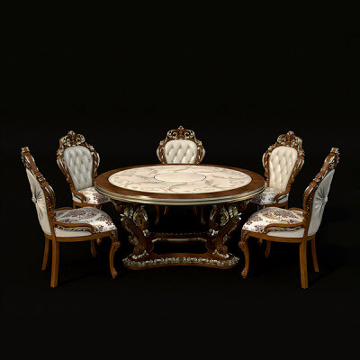 Classic Dining Table Chair Set 8