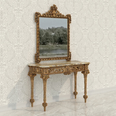 Classic European Style Console Table 7
