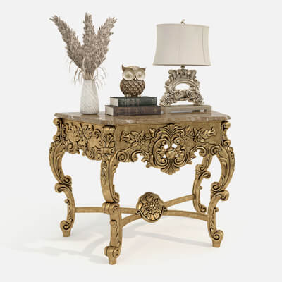 Classic European Style Console Table and Decoration