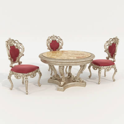 Classic European style Dining Table and Chairs 65