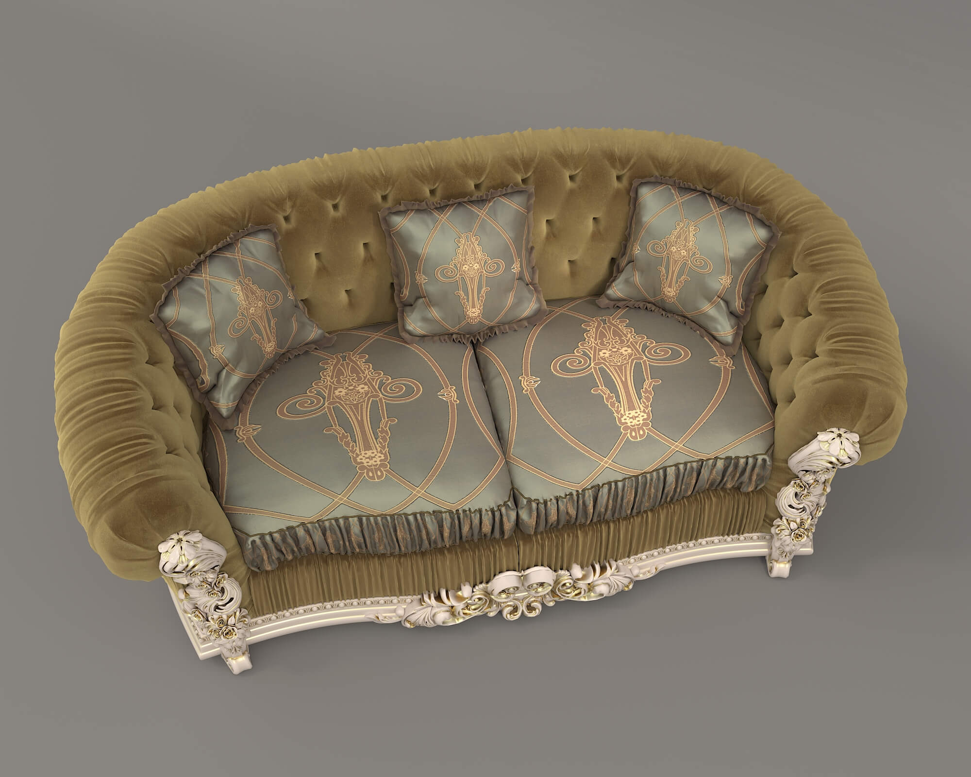 Classic European Style Sofa and Armchair Set 3 - 3D Model by nhattuankts