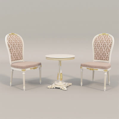 Classic European Style Table and Chairs 10
