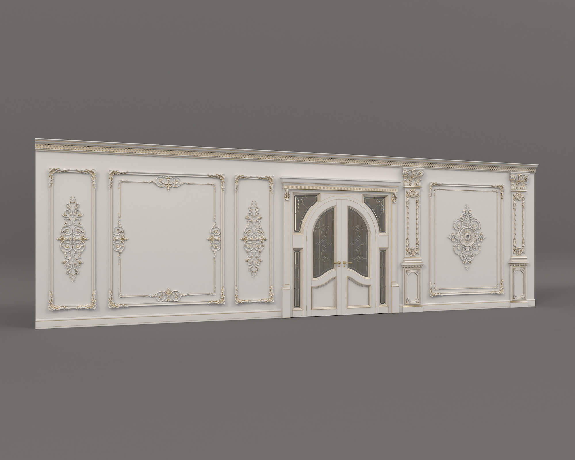 Classic Interior Wall Decoration 13 3D Model by nhattuankts