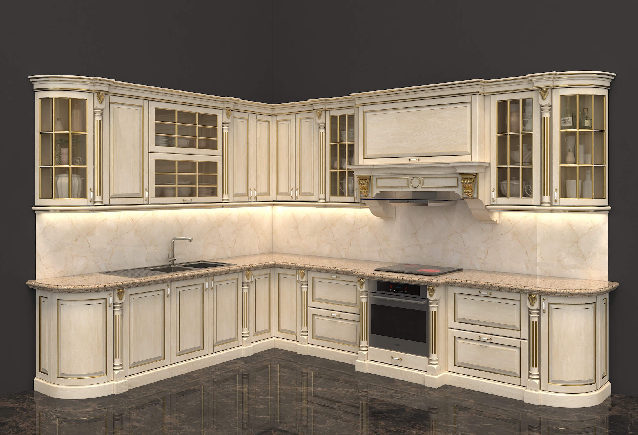 Classic Kitchen 7 - 3D Model by nhattuankts