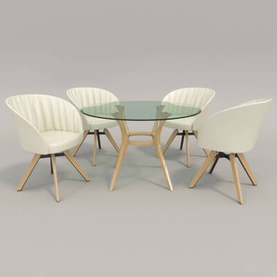 Contemporary Design Table and Chair Set