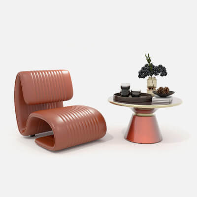 Contemporary Style Coffee Table and Armchair 17