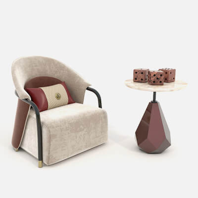 Contemporary Style Coffee Table and Armchair 18