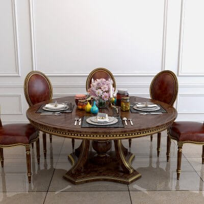 European Style Carving Dinning Table