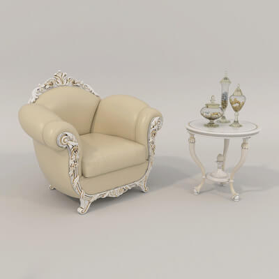 European Style Coffee Table and Armchairs 2