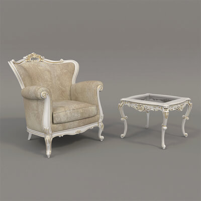 European Style Coffee Table and Armchairs 5