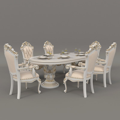 European Style Dining Table and Chairs 11