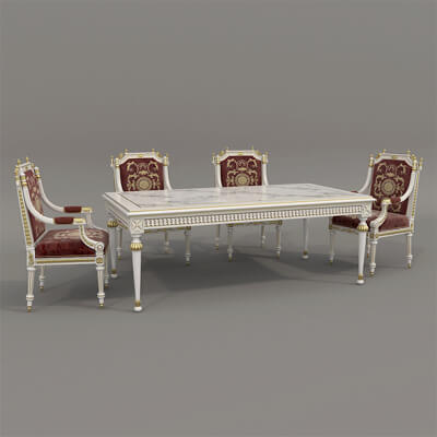 European Style Dining Table and Chairs 26