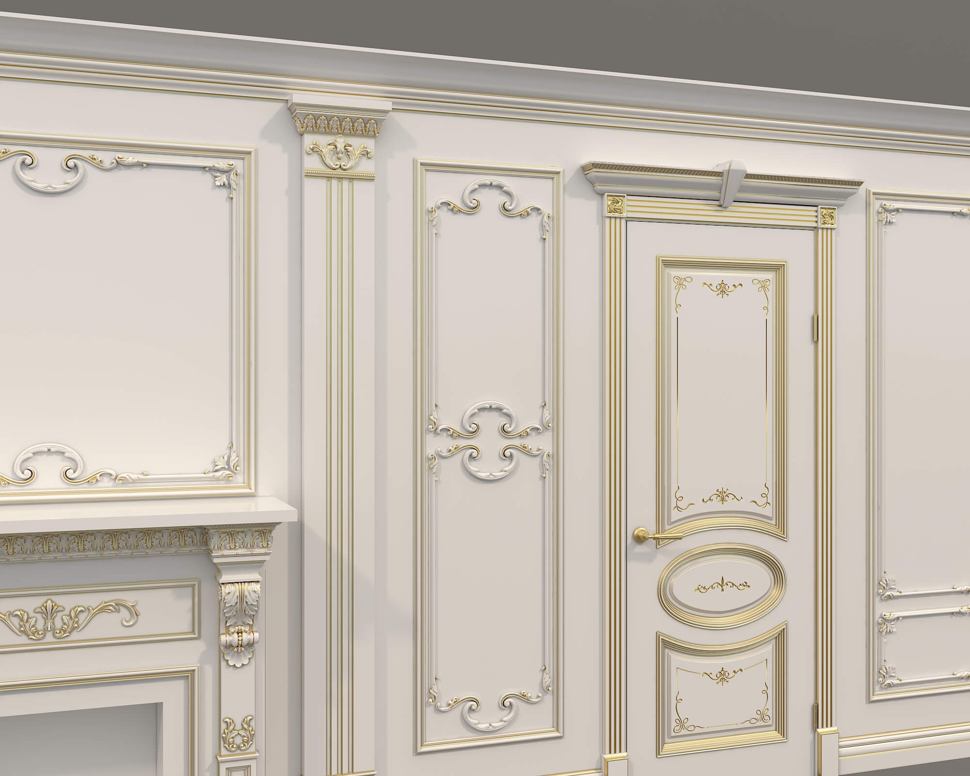 European Style Interior Wall Decoration 11 - 3D Model by nhattuankts