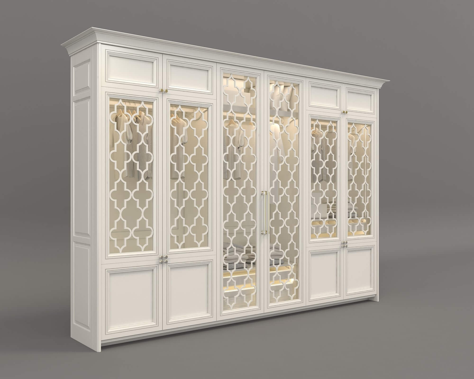 European Style Wardrobe 3D Model by nhattuankts