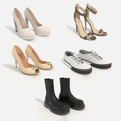 Fashion Shoes Collection Set