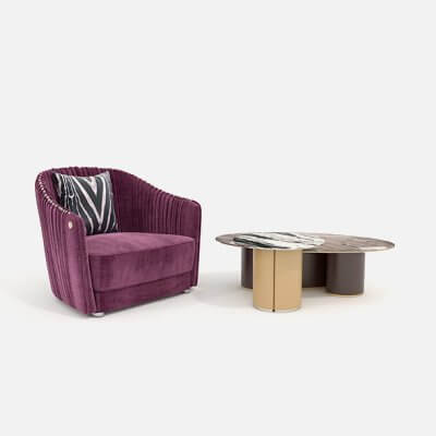 Luxury Chair and Coffee Table