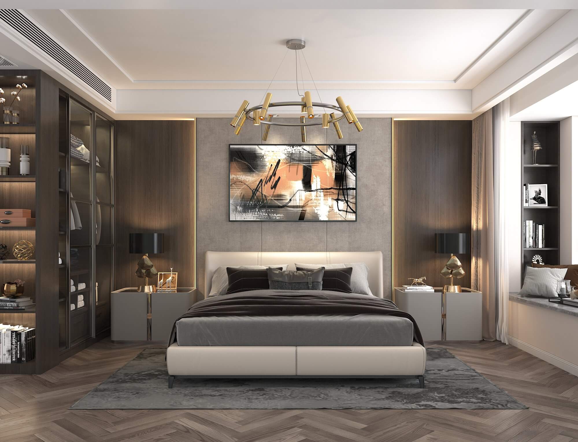 Modern Bedroom Interior Scene 13 3D Model by nhattuankts