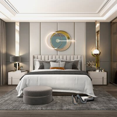 Modern Bedroom Interior Scene 15