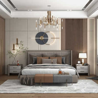 Modern Bedroom Interior Scene 17