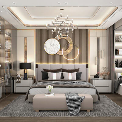 Modern Bedroom Interior Scene 18