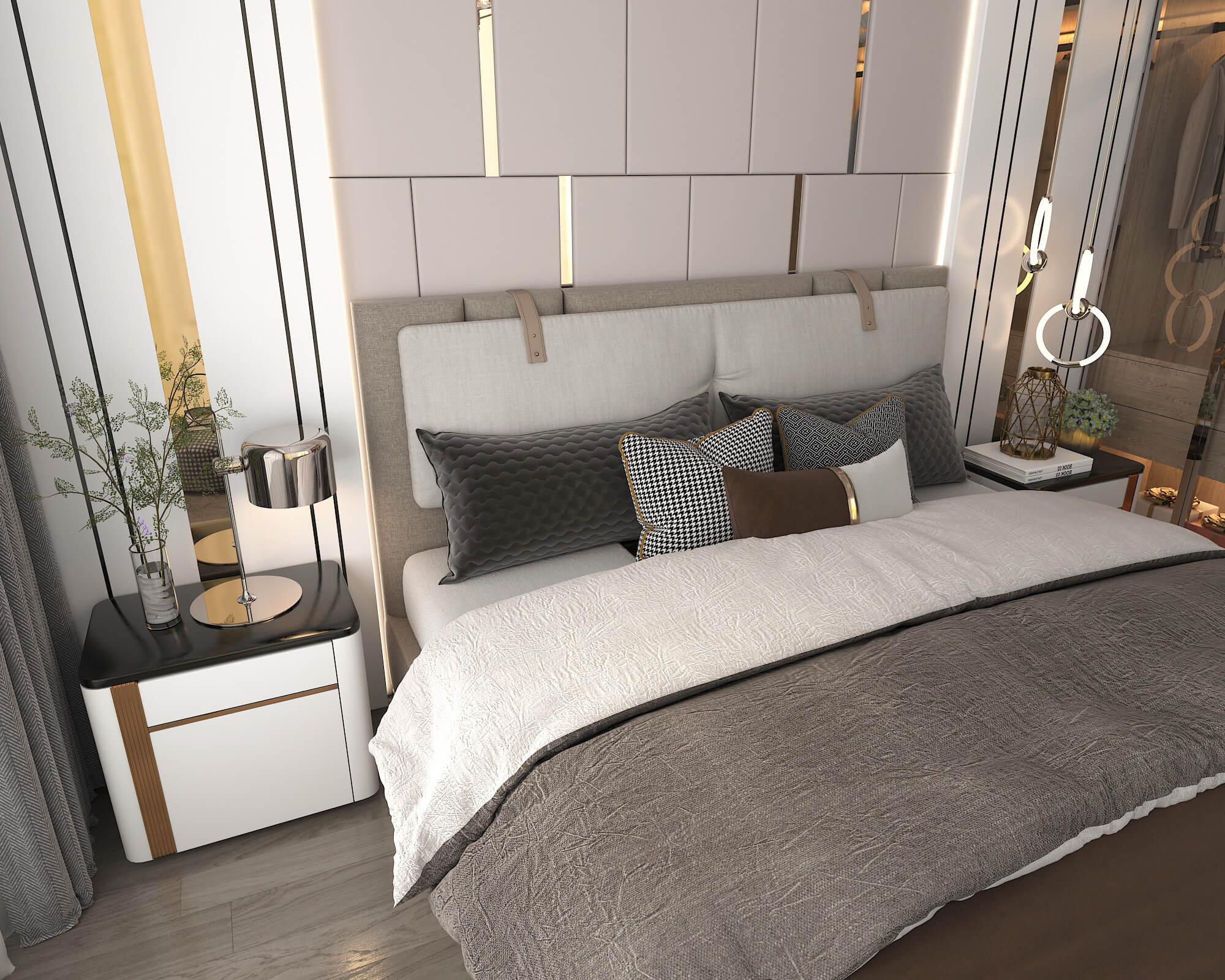Modern Bedroom Interior Scene 22 - 3D Model by nhattuankts