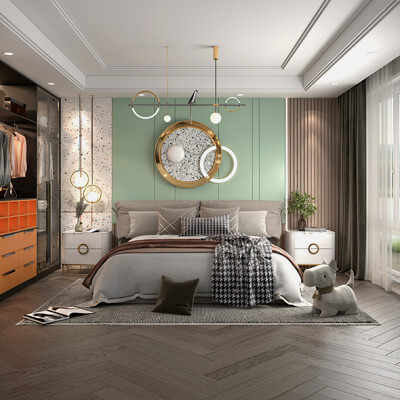 Modern Bedroom Interior Scene 23