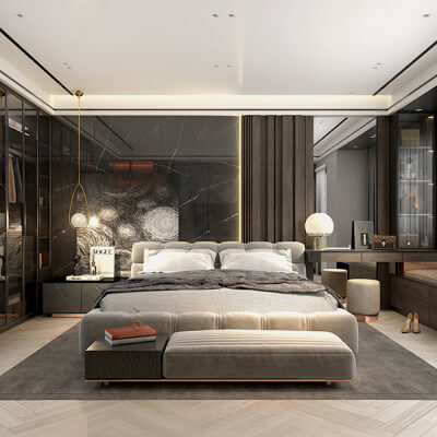 Modern Bedroom Interior Scene 27