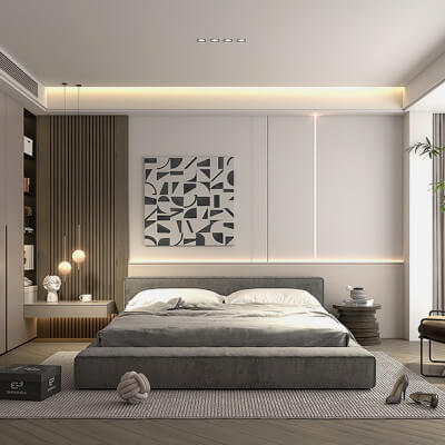 Modern Bedroom Interior Scene 28