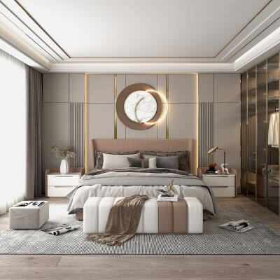 Modern Bedroom Interior Scene 5