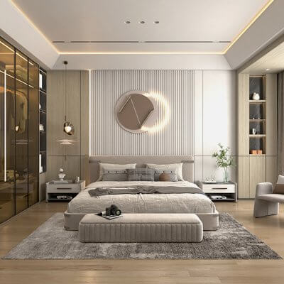 Modern Bedroom Interior Scene 6
