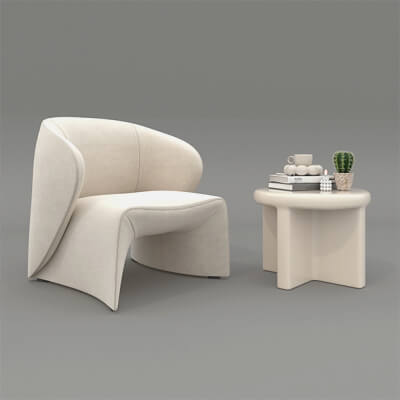 Modern Coffee Table and Armchair 57